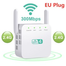 와이파이증폭기 기가와이파이 Kebidu 무선 와이파이 리피터 라우터 300/1200Mbps 듀얼 밴드 2.4/5G 4 안테나 범위 확장기 홈 네트워크, EU 플러그1