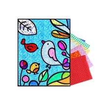 레디코 포일 아트 호일 크리스마스 꾸미기 색 모래 붙이기 반짝이 홀로그램 스티커 판박이 크리스마스 성탄절 행사, 숲속새 포일아트