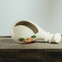 먹물접시 벼루 먹접시 선물 붓글씨 서예용 회화 수묵화 미술 학원, 모란여의[일물다용, 먹 담기/붓 핥기/붓꽂이]