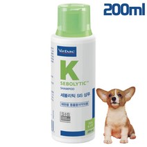 강아지 고양이 약용샴푸 지루성 피부병 각질 비듬 관리 버박 세볼리틱 200ml, 버박 세볼리틱 200ml(각질비듬)