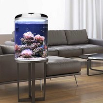 물멍 거실 장식 대형 수족관 관상용 어항 구피 열대어, 40L 검정색(캐비닛 없음)