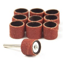 Dremel-샌딩 밴드 + 600mm 샌더 드럼 맨드릴 로타리 공구 40 #-6.35 # 네일 비트 전동 10 개, 600