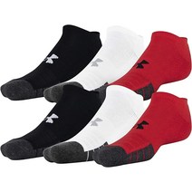 Under Armour 성인용 성 테크 노쇼 양말 여러 켤레 블랙, L