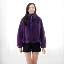 우진모피(WJ) 코펜하겐퍼 휘메일풀스킨 지퍼 바이올렛 숏 밍크자켓 국내생산 본사직영