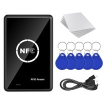 nfc 카드 리더기 RFID NFC 복사기 13.56Khz 열쇠 고리 스마트 리더 라이터 13.56Mhz 암호화 프로그래머 USB UID T5577 교체, 하나, [01] As Shown, 01 As Shown, 1개