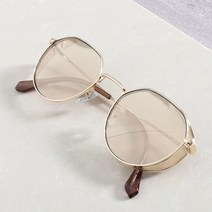 아빠가만든안경 / 금테 힙합 미러렌즈 남자 여자 패션 선글라스 블랙
