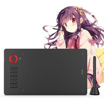 디지털 그리기 태블릿 VEIKK A15Pro 그래픽 펜 12개의 단축키와 1개의 고속 다이얼 10 x 6인치 기울기 기능 지원 MAC/Win/ Linux / 안드로이드 OS RED, Red VEIKK