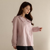 엘리시아 메이 프릴 블라우스 빅사이즈 여성의류