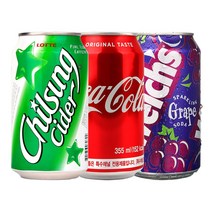 코카콜라 칠성사이다 웰치스 3종 355ml x 24캔 세트, 24개