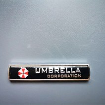 차 스타일링 3D 알루미늄 합금 우산 기업 스티커 데칼 엠블럼 장식 배지 액세서리 2 개, 02 silver