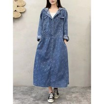 빈티지 맨투맨 봄 가을 원피스 여성 패션 캐주얼 펑크 데님 럭셔리 클래식 루즈 후드 베스 티드