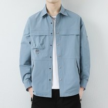 검정색긴팔셔츠 100 폴리에스테르 섬유 2023 봄옷 긴소매 카고 코트 봄가을 와이셔츠 F03002 4994122618