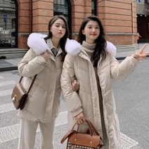 여성 롱 순면 패딩 후드 쟈켓 비건패딩 이쁘고 편한 점퍼 데일리 털달린 꾸안꾸패션