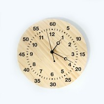 대문닷컴 DIY 반제품 교육용 원목시계만들기(20cm), 시계판+바늘+기본무브+스텐실도안