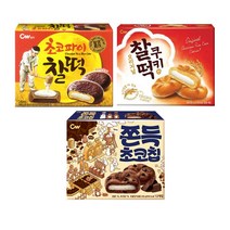 청우식품 청우 찰떡쿠키 215g+초코파이 찰떡 215g+쫀득 초코칩 240g [총3개], 1세트