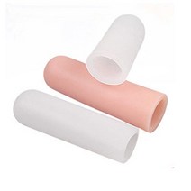 PKG 발가락 손가락 피부 보호 실리콘 골무 4P 세트, 화이트, 4개입