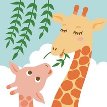 모모픽스페인팅 DIY유화그리기 25x25cm 소형, B11 기린가족