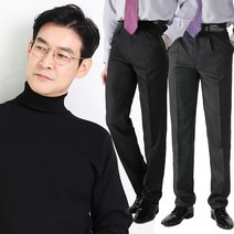 [리빌모아] 겨울신상 허리밴드 사방스판 남성 기모 정장바지