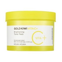 홀리카홀리카 골드 키위 비타 씨플러스 브라이트닝 토너 패드 140ml, 80개입, 8개