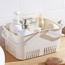 HICKIES 세신사 큰사이즈 물빠짐 목욕탕바구니 주방세제통 시골집, 아이보리