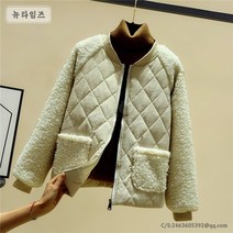 여성 램스울 집업 경량 패딩 점퍼 겨울 코트 YD 뉴타임즈 K755U681