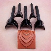 공예수공구가죽 시계 벨트 컷 펀치 Cuttting V 모양/광장/반원형 DIY 밴드 코너 커터 키트 크기 20/25/30/3, 04 Semicircle 25cm
