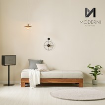 모더니가구 디바인 천연면피 소가죽 패브릭 원목 소파베드, 4인용 CERO가죽 화이트그레이