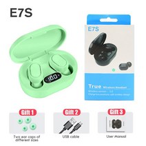 가성비 좋은 E7S TWS 에어 폰 블루투스 이어폰 무선 헤드폰 소음 제거 스마트 디스플레이 이어버드 마, 04 004