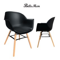 핸즈홈 벨르맘 모던 암체어 (1P) 인테리어 의자 디자인의자, 벨르맘 암체어 - 블랙(4608)