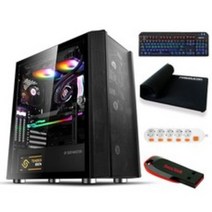 포유컴퓨터 게이밍 에디션 조립 PC 05 (i3-10100F WIN10 Home RAM 8GB NVMe 500GB GT1030) + 게이밍 기계식 키보드 + 게이밍 장패드 + 5구형 멀티탭 + USB 32GB, 기본형