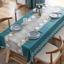 2인 4인 6인 패턴 무늬 방수식탁보 이쁘고 깔끔한 비닐 방수 테이블보 식탁보 방수매트 식탁커버, 2인용 90cm x 150cm, 2인용 90cm x 150cm 패턴 무늬 방수식탁보
