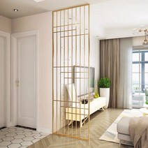 셀프 북유럽 모던 파티션 철제 가벽 칸막이 원룸 인테리어, D 타입 골드 (1 평방 미터)