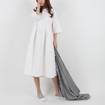 로잘린 러버 셔링 반팔 원피스