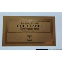조니 워커 Gold 라벨~~Custom Named 라벨~~Fits 750mL~~Angela -N-Ronnie~~