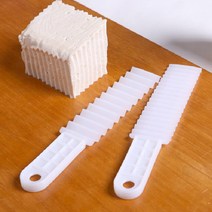 달자샵 2+2 부스러지지 않는 깔끔한 두부 컷팅 물결 채칼 세트 묵 푸딩 데코 슬라이서, 1세트(2P)+1세트(2P)