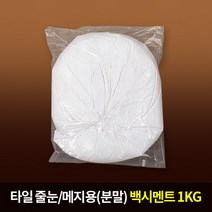 타일줄눈 백시멘트1kg(소포장), 단품
