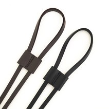 퀼팅맘 통가죽 조리개끈(2컬러) - 천연 가죽 가방 부자재 스토퍼 끈 조임끈 버킷백 퀼트 손뜨개 가방 리폼, 블랙