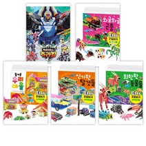 따서 조립하기 세트 (전5권) -쥬라기 캅스 쥬라킹 + 와글와글 곤충 + 즐거운 우리 마을 + 탈것들 + 동물들