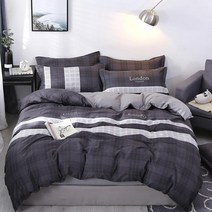 북유럽 스트라이프 이불 커버 240x220 x 베갯잇 3pcs 세트침구 세트싱글 더블 퀸 킹
