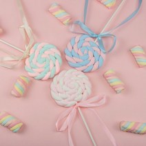 라이트앤 롤리팝 컬러막대사탕 모형 데코 장식 사탕, 롤리팝 : 핑크-블루