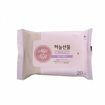 하늘선물물티슈20매328 리필 휴대용물티슈 휴대용 판촉물 요양병원 어린이, 본상품