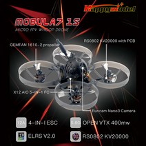 저무리 호환제품 Happymodel-Mobula7 75mm 1S 마이크로 FPV Bwhoop 쿼드콥터 4in1 ESC 2.4G ELRS SPI 나노 3 카메라 포함 RS0802, 03 PNP