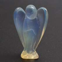 천사상 동상 조각품 천연 차크라 석영 자수정 호랑이 눈 돌 조각 크리스탈 레이키 -130, Artificial Opal