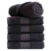 타월톡톡 호텔수건 코마사 30수 180g 고급 수건, 진그레이, 5개