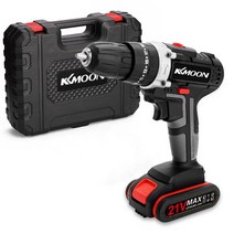 케이케이문 무선 햄머드릴 충전식 전동드릴 임팩트드릴, 배터리 2개, 2개