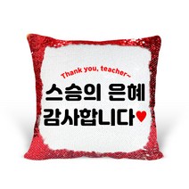 [리라상점] 선생님선물 맞춤 문구 스팽글 쿠션 / 기념일 이벤트선물 솜포함 / 바로 선물 가능한 스팽글쿠션, 2.스승의은혜감사합니다