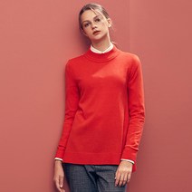 [by_파크랜드]A라인 디테일 오렌지 하프 터틀넥니트.NWH18408