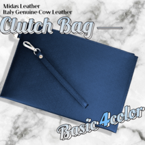 [마이다스레더]이태리 cross grain 천연소가죽 클러치백