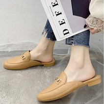 여성 플랫 슈즈 레인슈즈 아쿠아 여자 발편한 로퍼 슬리퍼 뮬 사무실 데일리 PVC 블로퍼