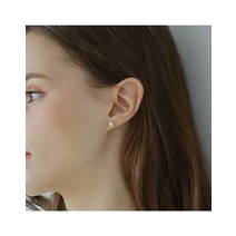 SILVER925 진주 싱글 빈 귀걸이